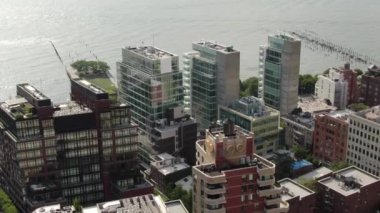 New York 'ta Brooklyn ve Queens' i kapsayan kentsel alanların hava görüntüleri,