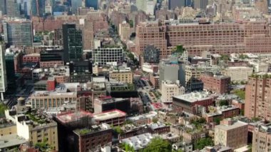New York 'ta Brooklyn ve Queens' i kapsayan kentsel alanların hava görüntüleri,