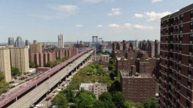 Aerial of the Lower East Side, New York City