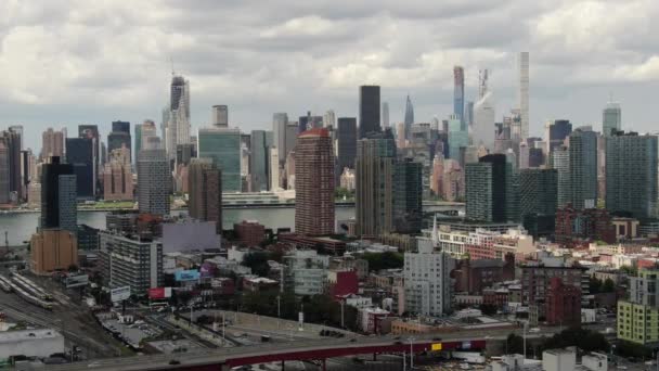 Luchtfoto Van Long Island City New York — Stockvideo