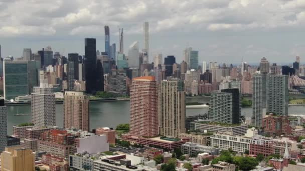 Luchtfoto Van Long Island City New York — Stockvideo