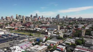 New York 'ta Brooklyn ve Queens' i kapsayan kentsel alanların hava görüntüleri,