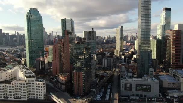 Aérea Long Island City Nueva York — Vídeo de stock