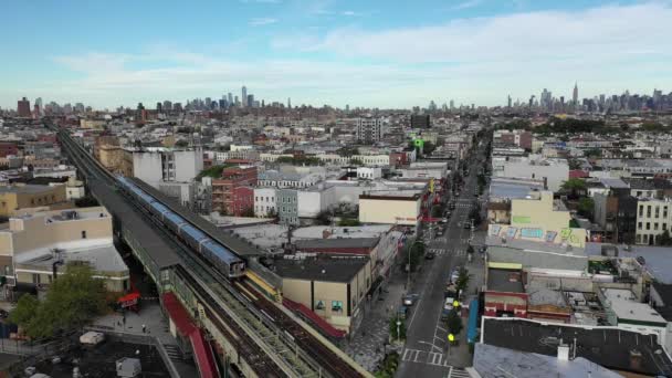 Canlı Bir Brooklyn Mahallesi Olan Bushwick Maria Hernandez Parkı Ndan — Stok video