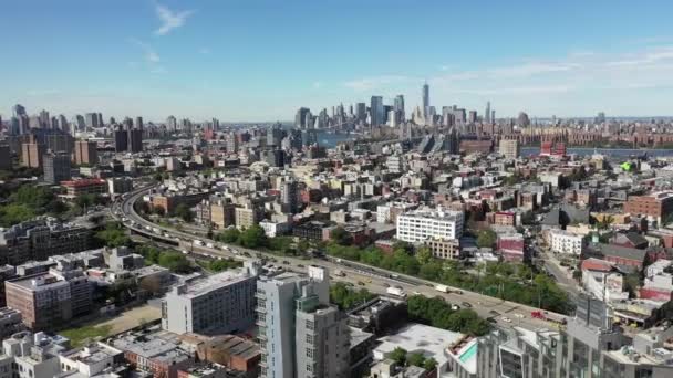 Bushwick Vibrante Bairro Brooklyn Possui Diversos Marcos Desde Parque Maria — Vídeo de Stock