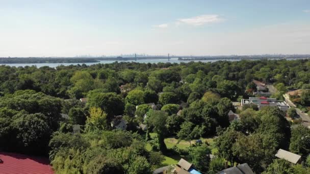 Aerial Great Neck Kings Point Long Island Лицензионные Стоковые Видео