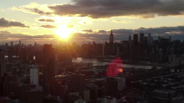 Aerial Long Island City New York — Stock Video