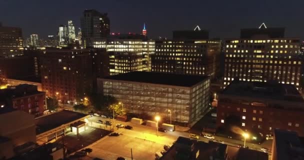 Nyc Metro Drone Aerial Ile Çekim Yapıyor Manhattan New Jersey — Stok video