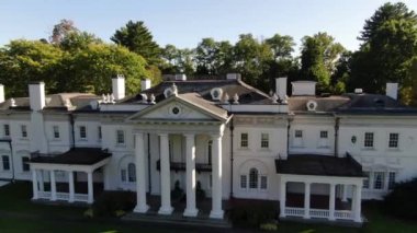 NYC Metro Drone Aerial ile çekim yapıyor. Manhattan ve New Jersey Hudson Nehri üzerinde