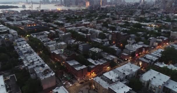 Полиция Нью Йорка Снимает Дрон Эйриэл Манхэттен Нью Джерси Реке Видеоклип