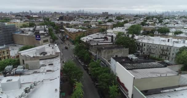 Flyover Aerial Ridgewood Queens — Stock Video