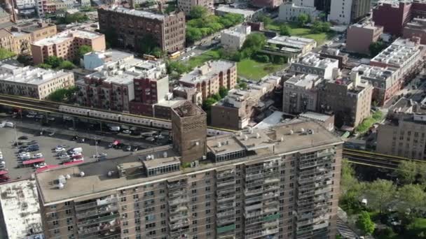 New York Metrót Lelőtték Drone Aerial Lal Manhattan New Jersey — Stock videók