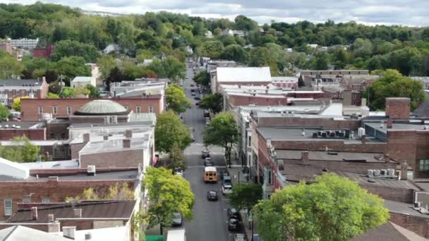 Polícia Nova Iorque Disparou Com Drone Aerial Manhattan Nova Jersey — Vídeo de Stock