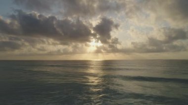 Cancun, Meksika 'da Güzel Sahil Günbatımı