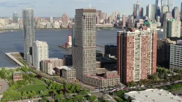 Aerial Condos Jersey City New Jersey — Stock Video