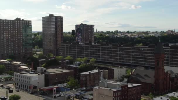 Aéreo Apartamentos Jersey City Nueva Jersey — Vídeo de stock