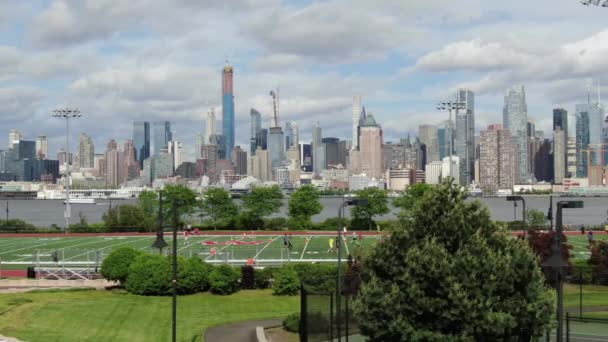 Nuevo Jersey Aéreo Hudson River — Vídeo de stock