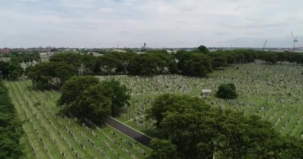 Cmentarz Kalwarii Widok Powietrza — Wideo stockowe