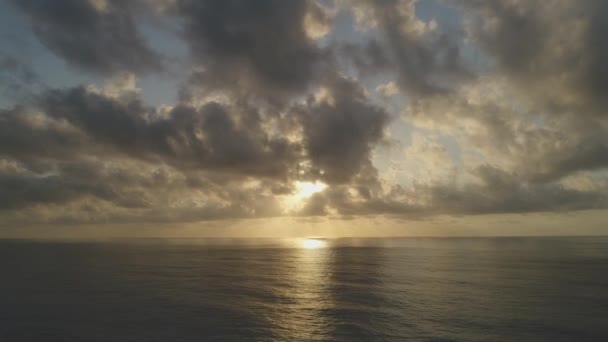 Вид Красивого Пляжного Сансет Канкун Мексика — стокове відео