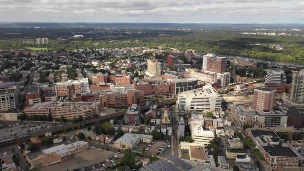 Luchtfoto Van New Brunswick New Jersey — Stockvideo