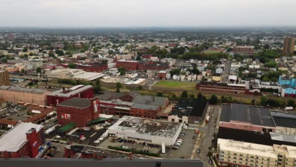 Luchtfoto Van Paterson New Jersey — Stockvideo