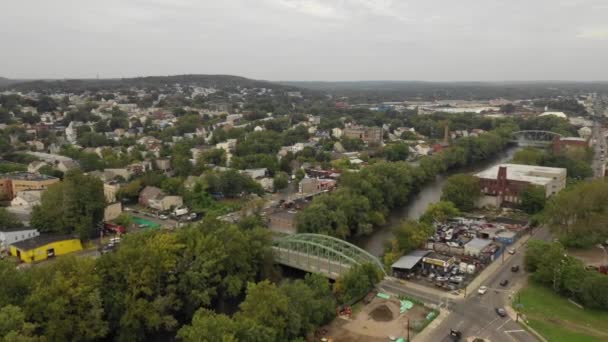 Aerial Dari Paterson New Jersey — Stok Video