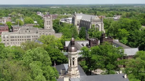Luchtfoto Van Princeton New Jersey — Stockvideo