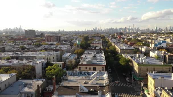 Aerial Flushing Queens — Stok Video