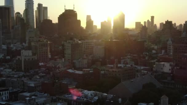 ボウリーの空中 ダウンタウンニューヨーク — ストック動画