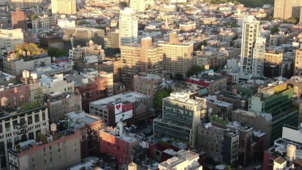 Aerial Bowery Downtown Nyc — Stock video