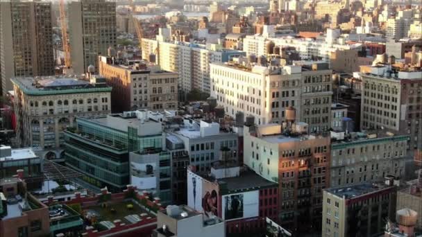 ボウリーの空中 ダウンタウンニューヨーク — ストック動画