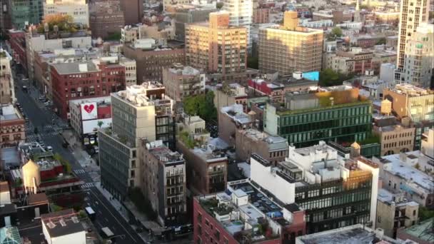 Flygfoto Från Bowery Centrala Nyc — Stockvideo