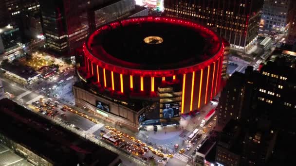 Aérea Madison Square Garden — Vídeos de Stock