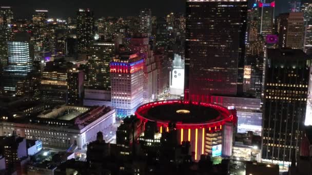 Luchtfoto Van Madison Square Garden — Stockvideo