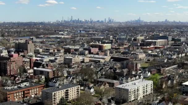 Aerial Dari Hackensack New Jersey — Stok Video