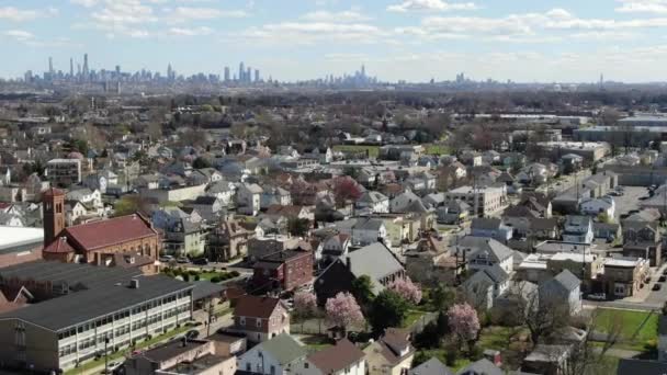 Aerial Dari Hackensack New Jersey — Stok Video