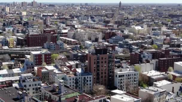 Luchtfoto Van Bushwick Brooklyn — Stockvideo