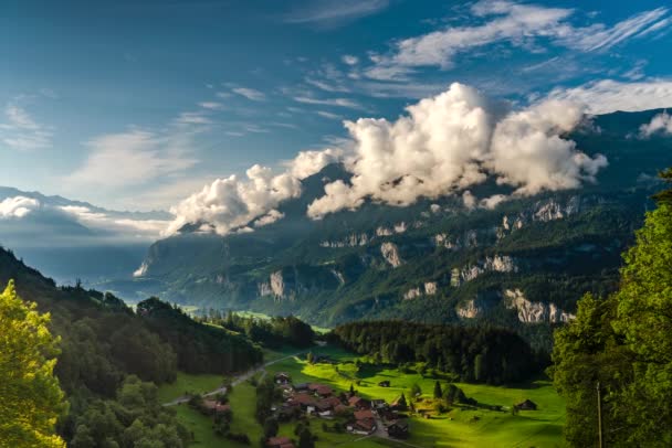 スイスの山の空中 — ストック動画