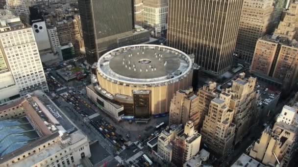 Aerial Madison Square Garden — Vídeo de Stock