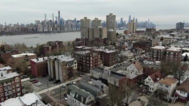 River Road NJ Hudson County, Bergen County 2019 'daki Port Imperial Aerial.