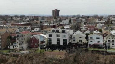 River Road NJ Hudson County, Bergen County 2019 'daki Port Imperial Aerial.