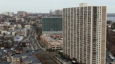 River Road NJ Hudson County, Bergen County 2019 'daki Port Imperial Aerial.