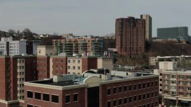 River Road NJ Hudson County, Bergen County 2019 'daki Port Imperial Aerial.