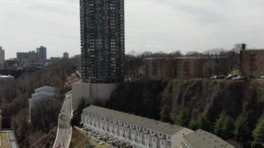 River Road NJ Hudson County, Bergen County 2019 'daki Port Imperial Aerial.