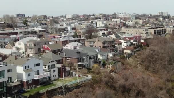 Haven Imperial Aerial River Road Hudson County Bergen County 2019 — Stockvideo