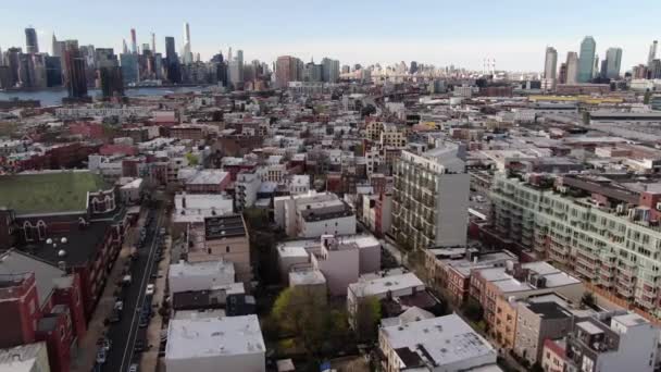 Luchtfoto Van Williamsburg Brooklyn — Stockvideo