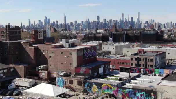 Aeronave Bushwick Brooklyn — Vídeo de Stock