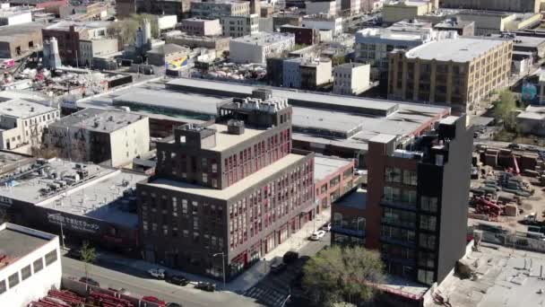 Aerial Dari Bushwick Brooklyn — Stok Video