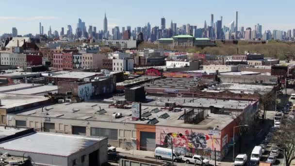 ブルックリンのブッシュウィック空中 — ストック動画