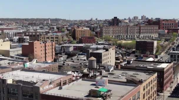 Luchtfoto Van Bushwick Brooklyn — Stockvideo